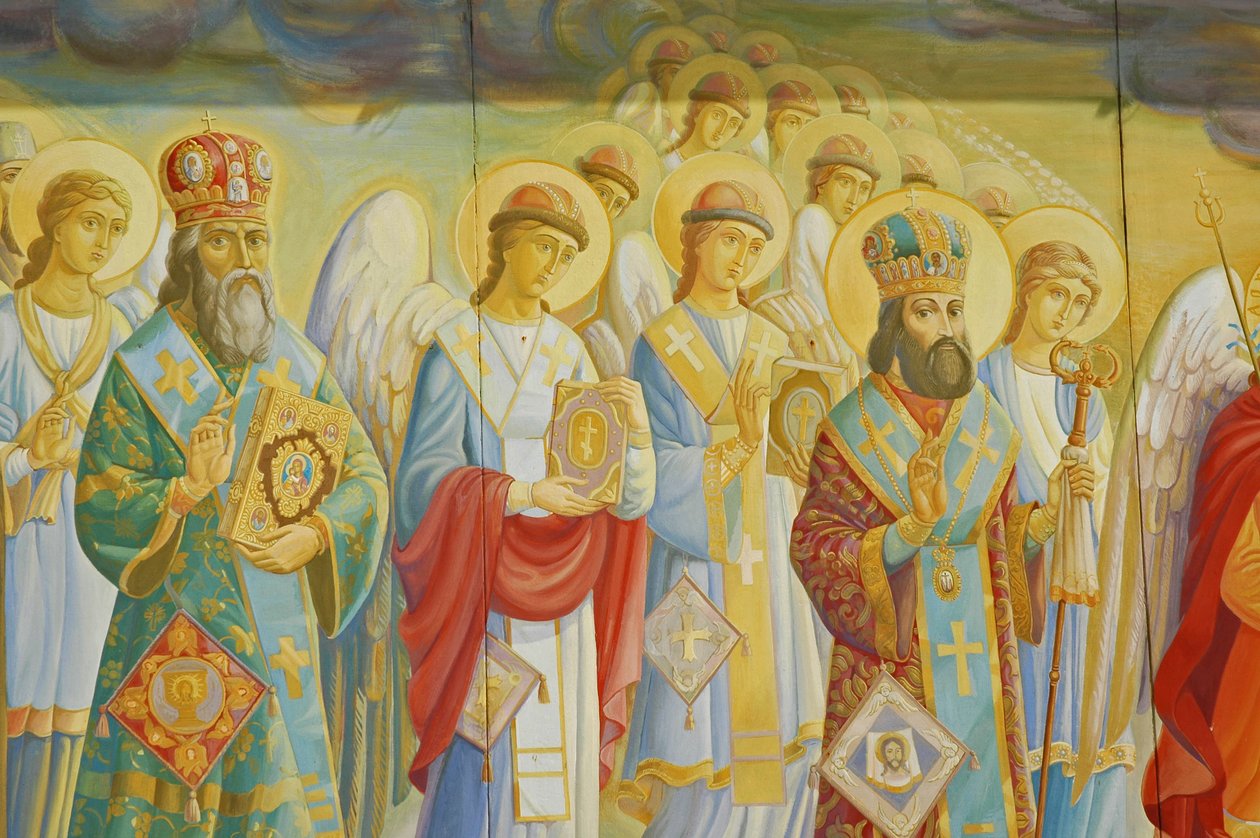 Ukrajna, Kijev, Szent Mihály ortodox kolostor (orig1108, rekonstrukció 2001), külső freskó alkotó: Unbekannt
