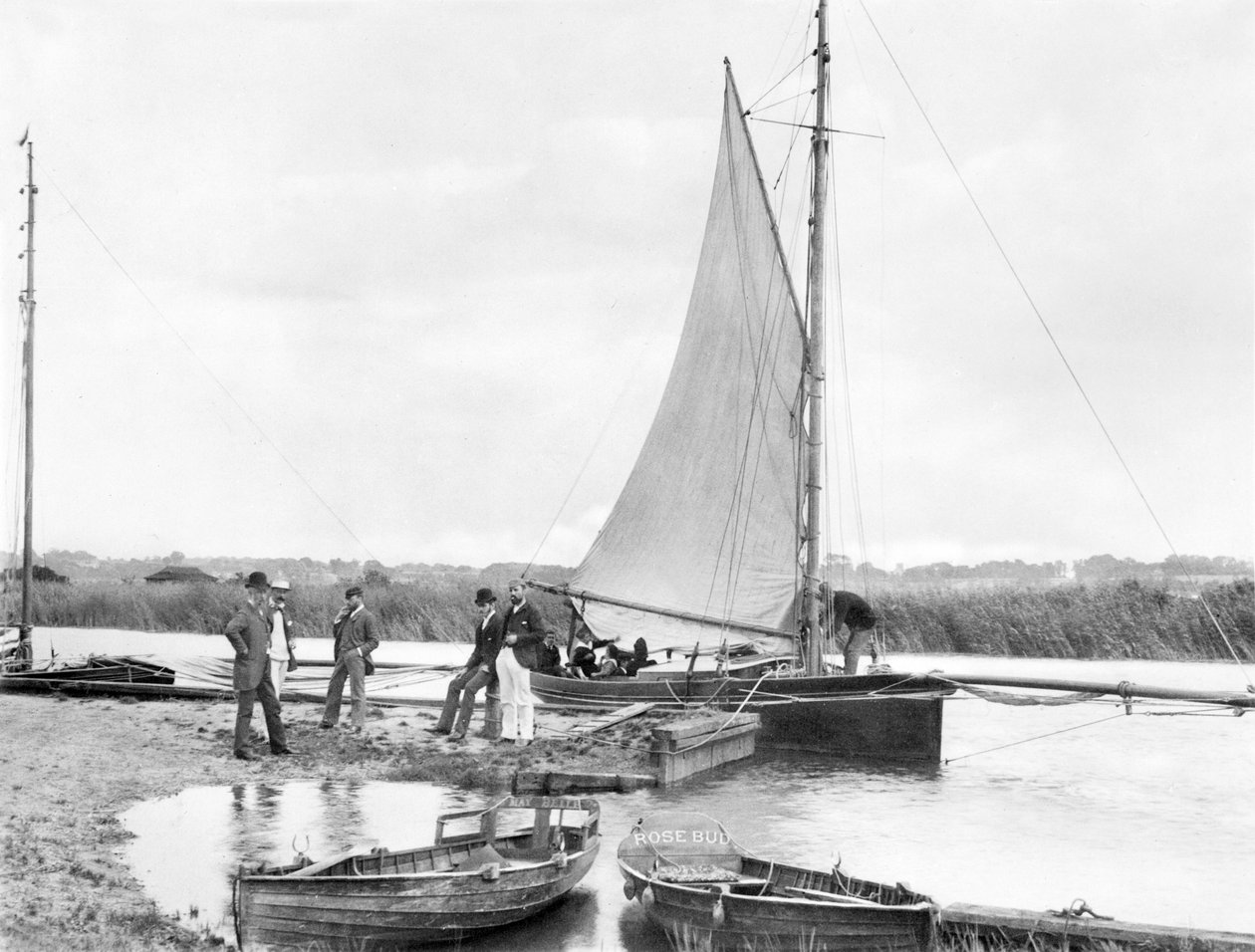 Egyesült Királyság: egy jacht a Waveney folyón. Norfolk Broads, alkotó: Unbekannt