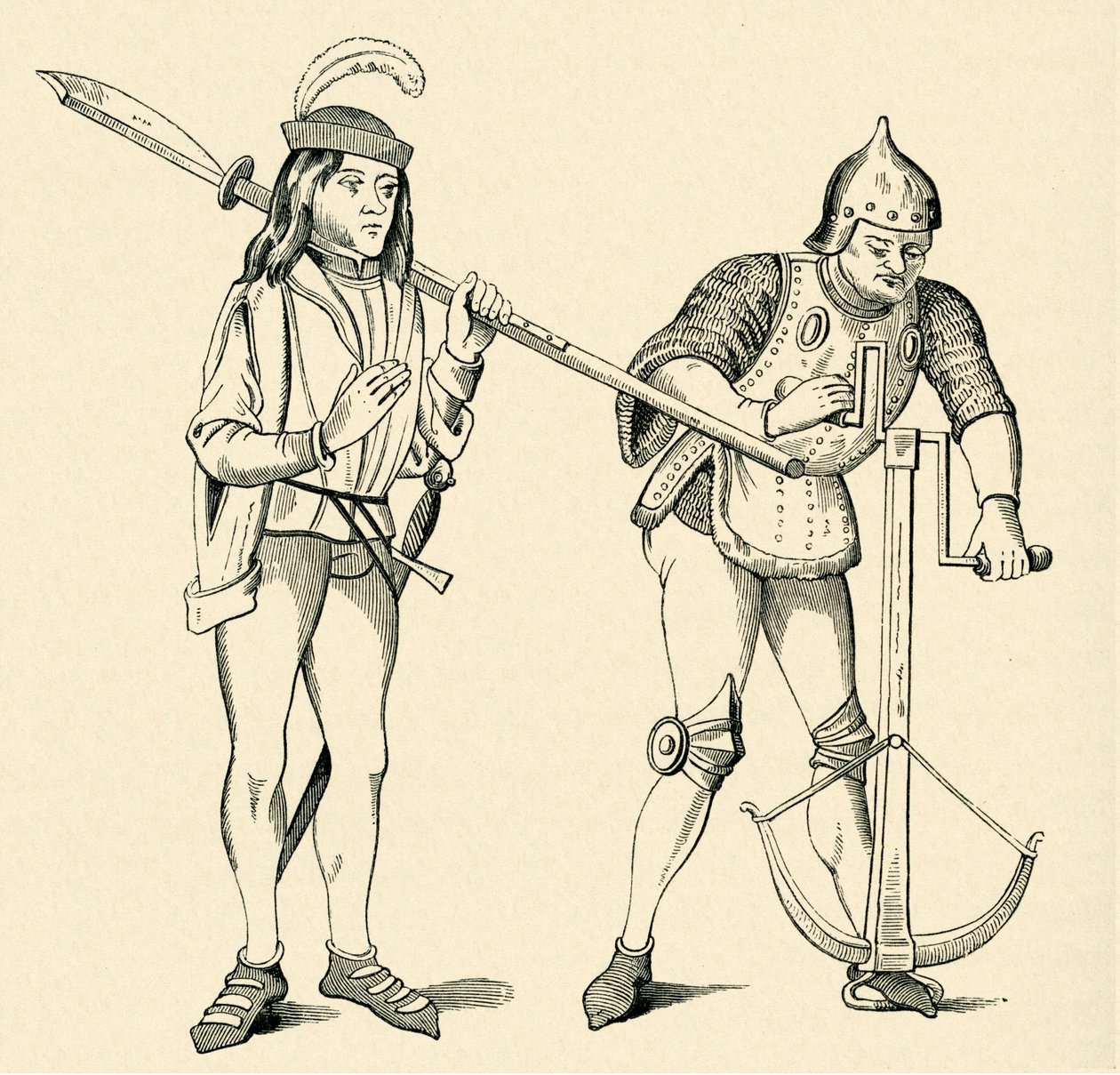 Varlet/Squire és Archer alkotó: Unbekannter Künstler