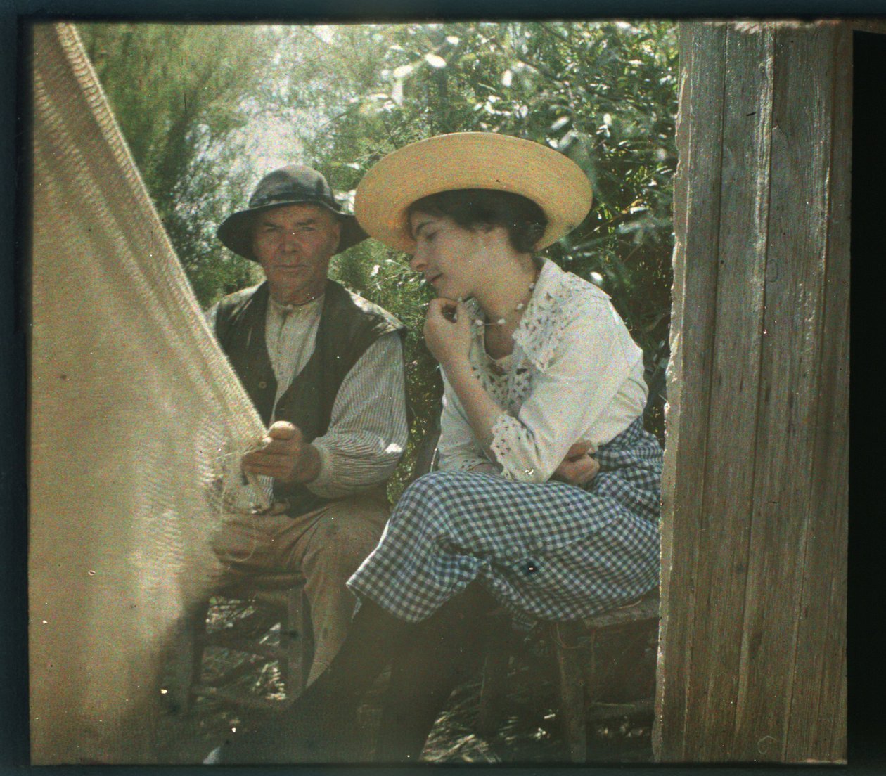 Vendee festői: Longeville, Franciaország - Autochrome anonymous alkotó: Unbekannter Künstler