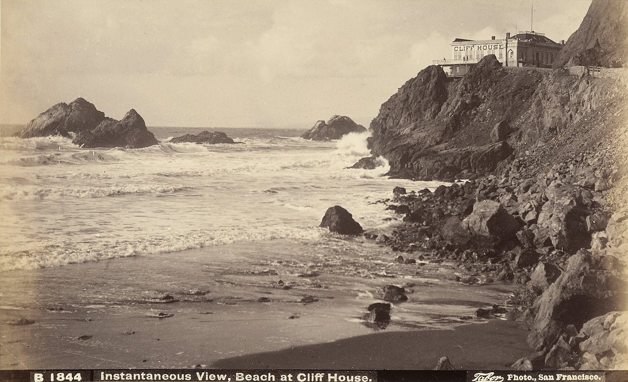 Kilátás a Cliff House-ra és az alatta lévő strandra, San Francisco alkotó: Unbekannter Künstler