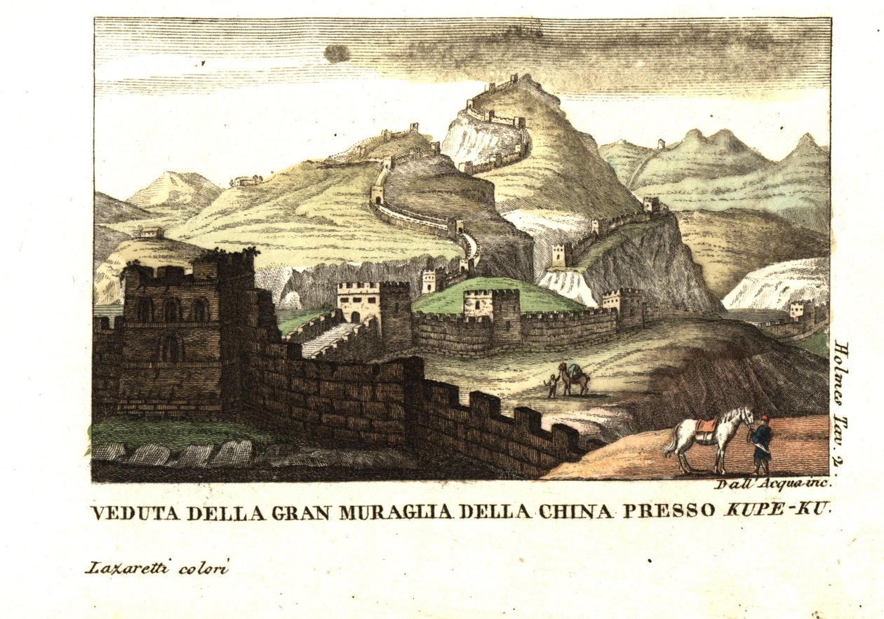A Kínai Nagy Fal látképe Kou-Pee-Keow közelében, a Kína és Kelet-Tartária közötti hágónál. Samuel Holmes (18-19. század) Journal of a Voyage to China and Tartary. dell