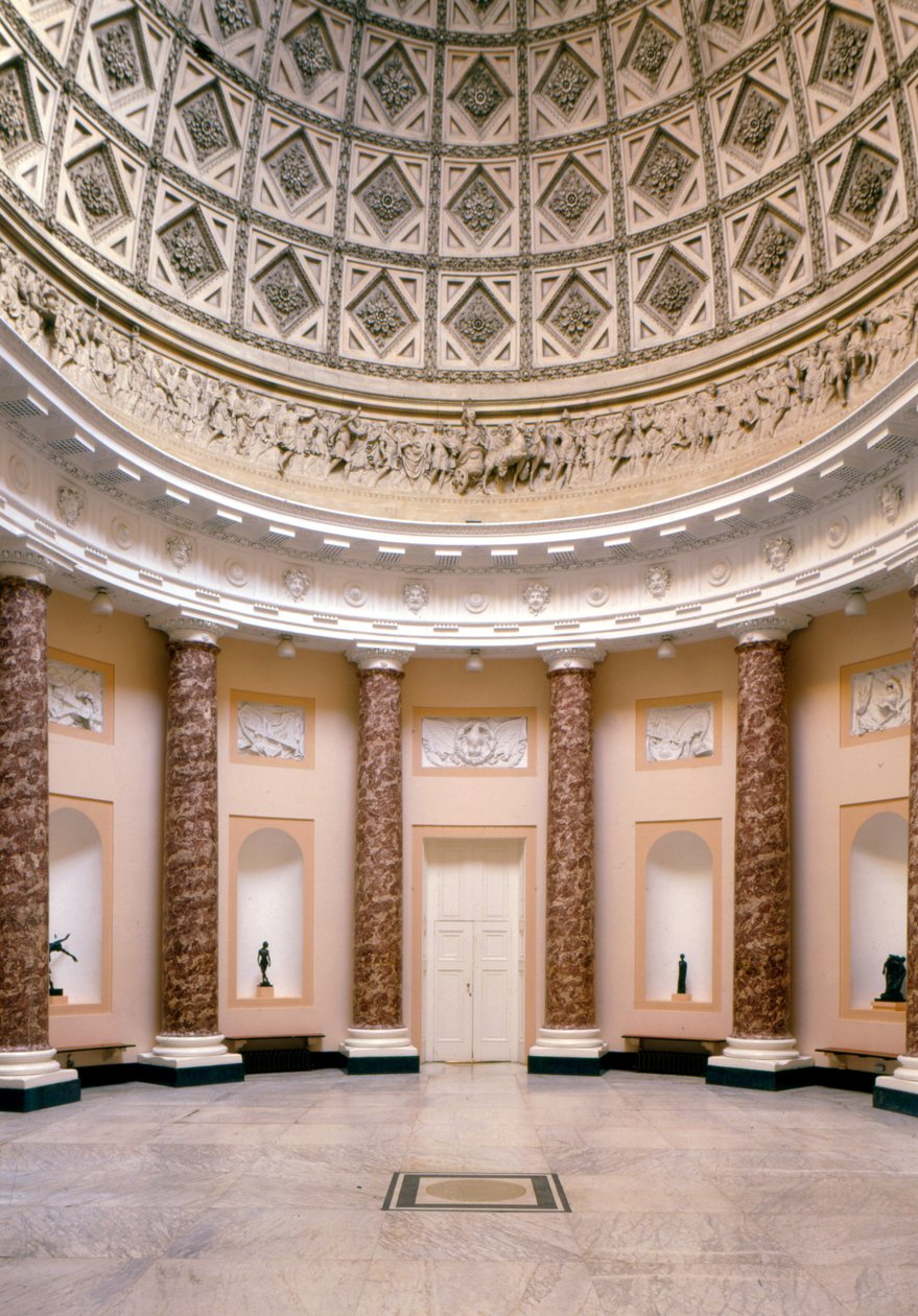 Kilátás a márványszalonra, Stowe House, Buckinghamshire, 1777-1780 (fotó) alkotó: Unbekannt