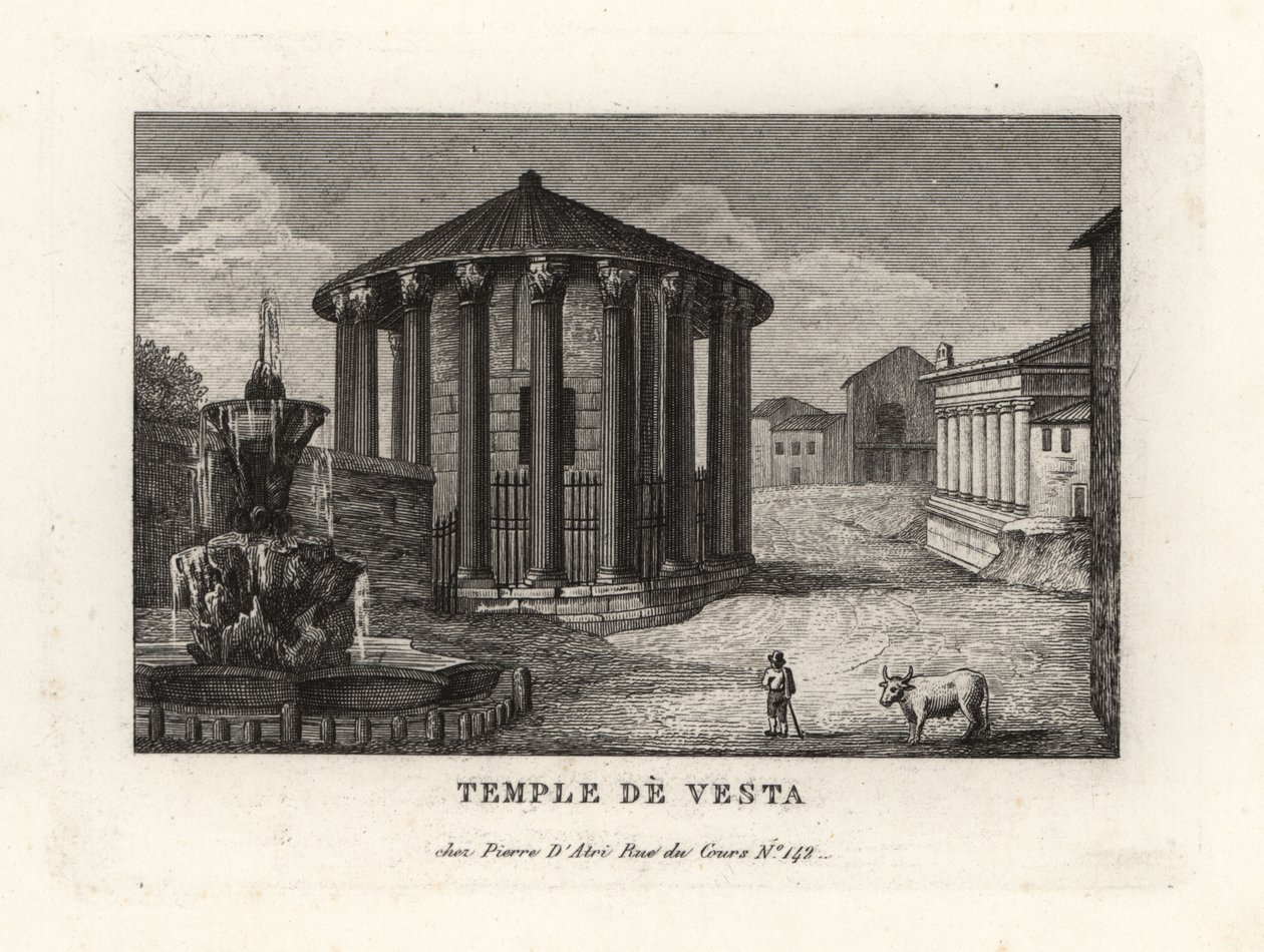 Kilátás a Vesta-templomra, Róma alkotó: Unbekannt