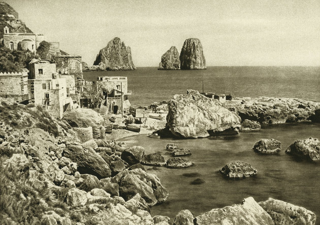 Kilátás a faraglionira Capri szigetétől Marina Piccoláig alkotó: Unbekannt