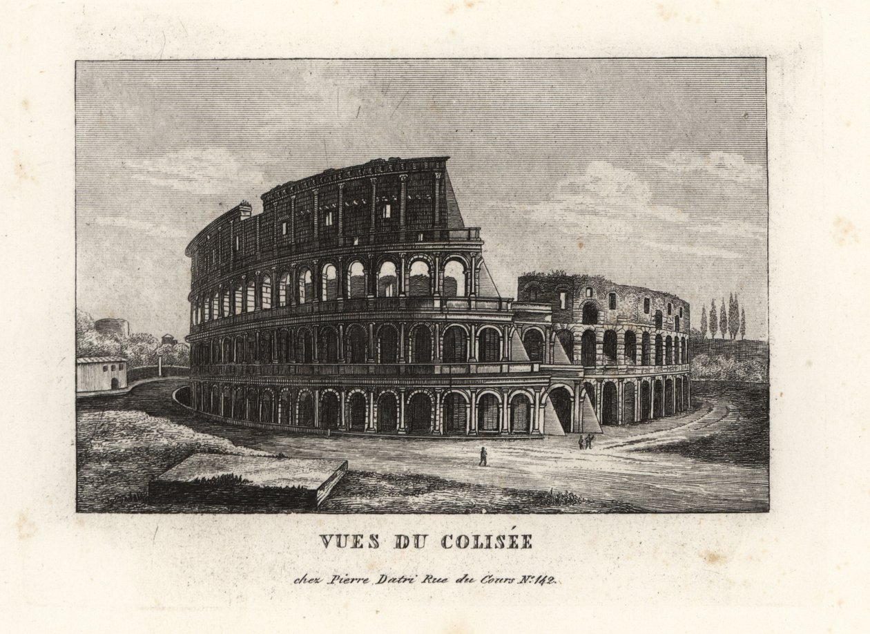 Kilátás a Colosseum romjaira, Amphitheatrum Flavium, Róma alkotó: Unbekannt