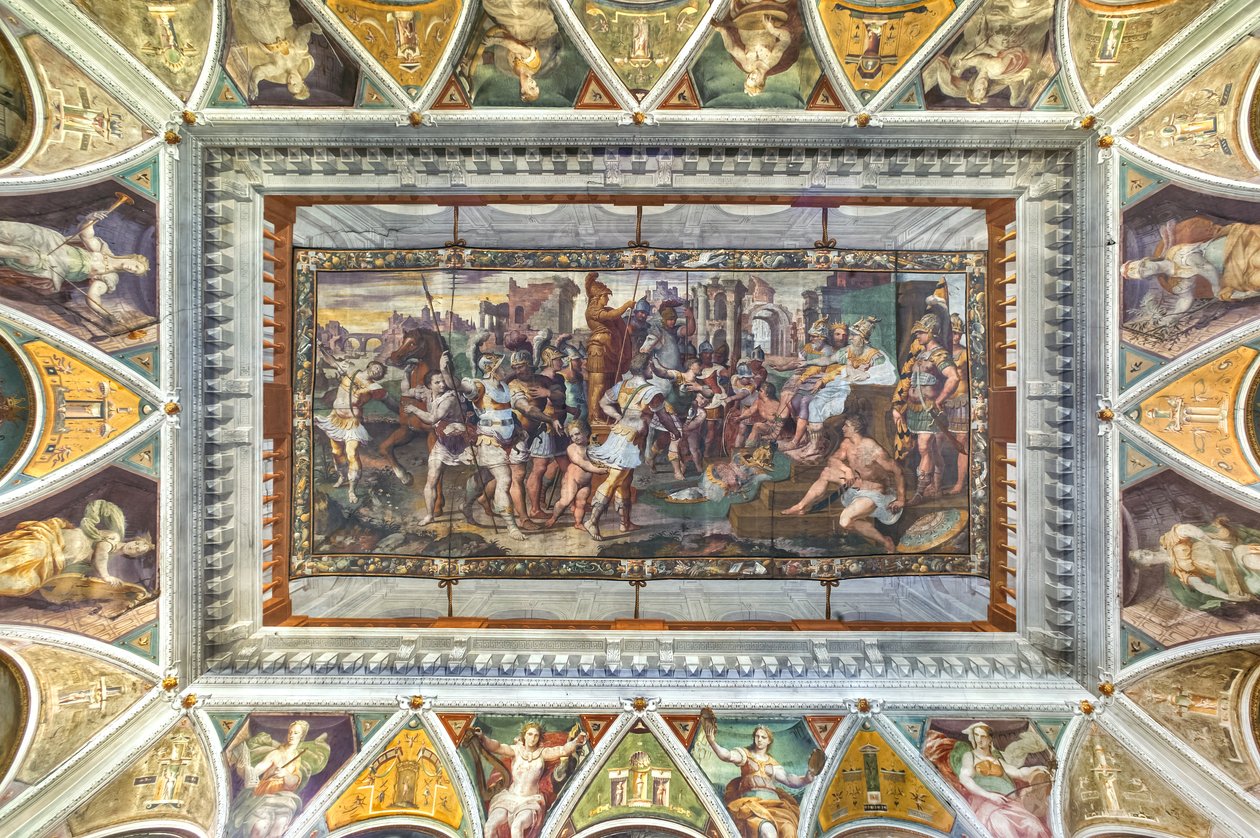 Kilátás az Ulysses szobájának boltívére, Palazzo della Prefettura, Bergamo, Olaszország (fotó) alkotó: Unbekannter Künstler