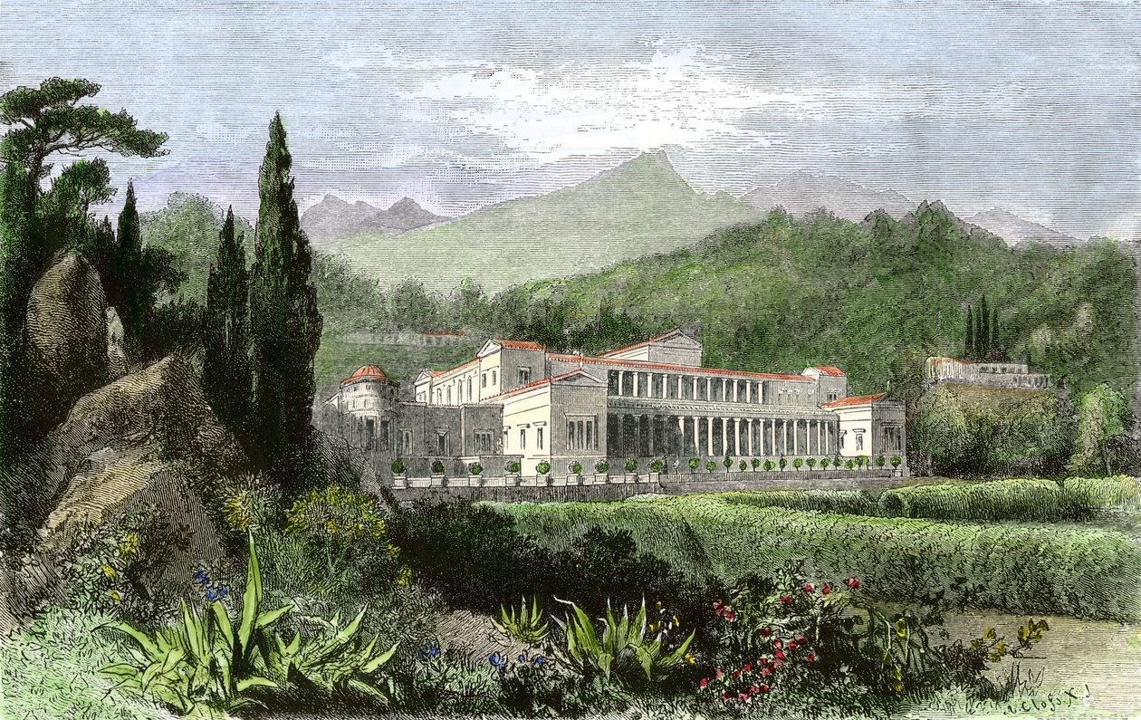 Villa de Plinius the Young (latinul Caius Plinius Caecilius Secundus, 61-114), római író és politikus, ókori Róma alkotó: Unbekannter Künstler