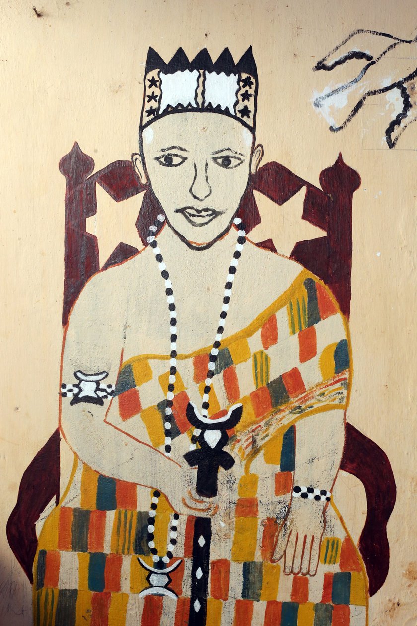 Voodoo falfestmény egy kolostoron. Togoville, Togo alkotó: Unbekannt