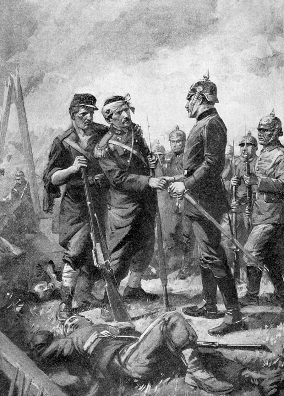 Első világháború - Sebesült francia altiszt 1914 alkotó: Unbekannter Künstler
