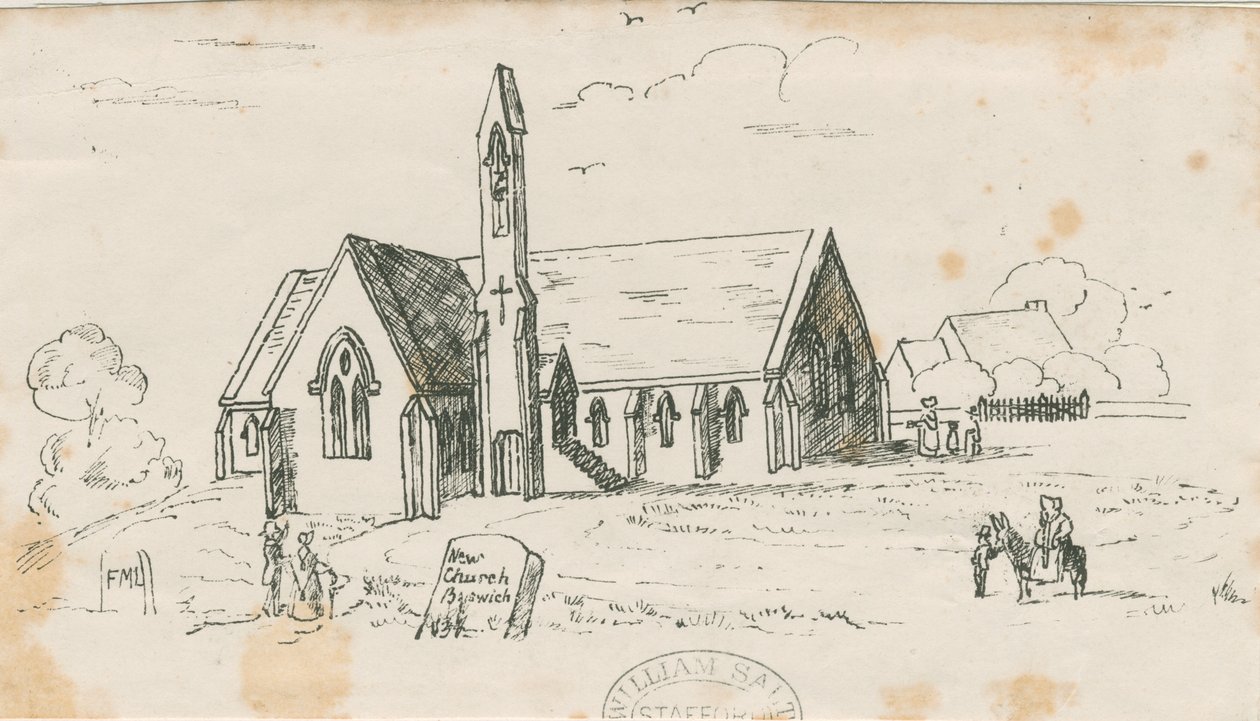 Walton-on-the-Hill templom [Új]: litográfia, nd [c 1840] alkotó: Unbekannt