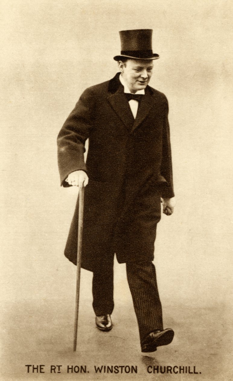 Winston Churchill meglátogatja Herbert Henry Asquith miniszterelnököt 1914. 26-án, hétfőn (f/w fotó) alkotó: Unbekannter Künstler