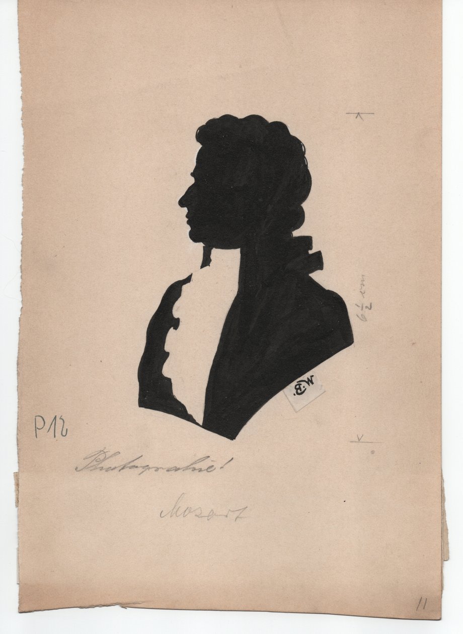 Wolfgang Amadeus Mozart (1756-1791) (1850 körül, sziluett) alkotó: Unbekannter Künstler