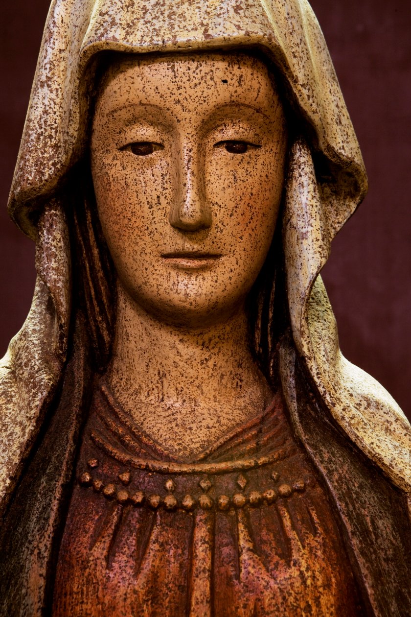 Szent Anna fából készült szobra, Rennes, Ille et Vilaine, Franciaország (a képen) alkotó: Unbekannt