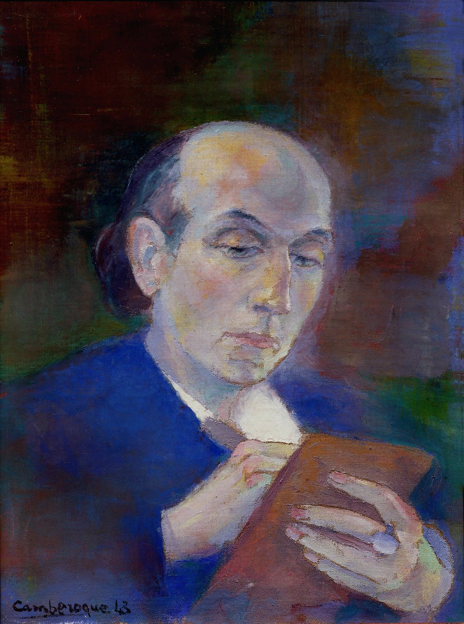Joe Bousquet (1897-1950) író és költő a carcassonne-i (Aude) szobájában. A költő reprezentatív írás, ágyban fekszik. Jean Camberoque portréja (1917-2001) alkotó: Unbekannter Künstler