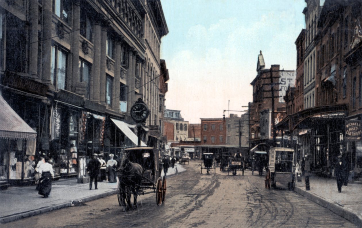 Yonkers, New York - North Broadway Street a Bronx északi részén, New York City, 20. század eleje (képeslap) alkotó: Unbekannter Künstler