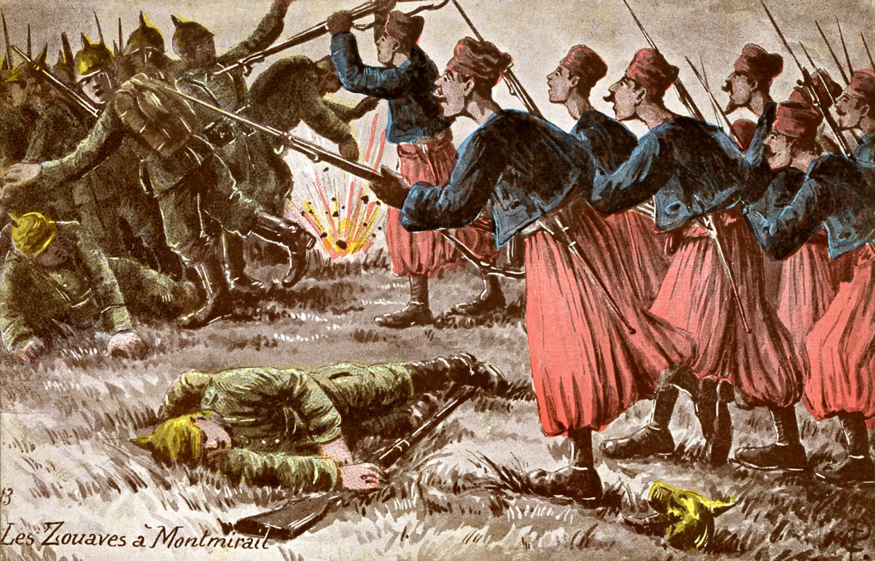 Zouave Montmirail-nél a nyugati fronton alkotó: Unbekannter Künstler