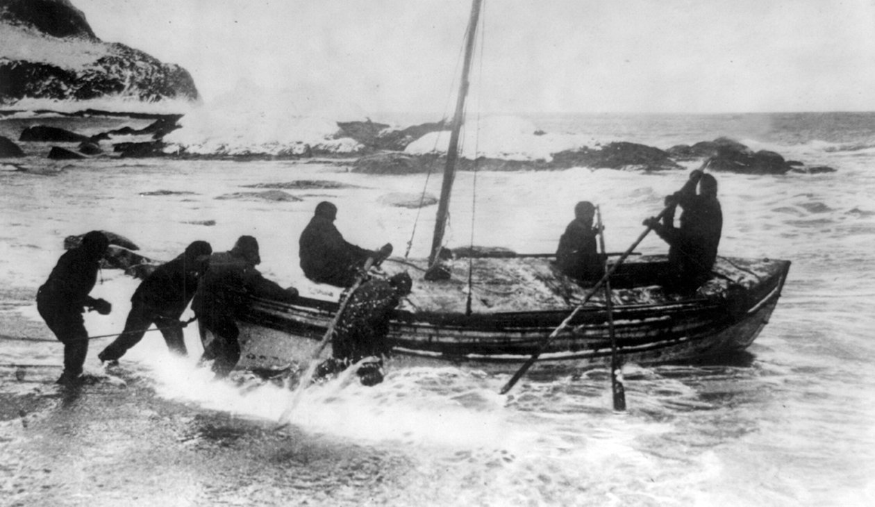 Császári Transzantarktiszi Expedíció: Sir Shackleton a mentőakcióban, 1914-17 körül (fotó) alkotó: Underwood & Underwood