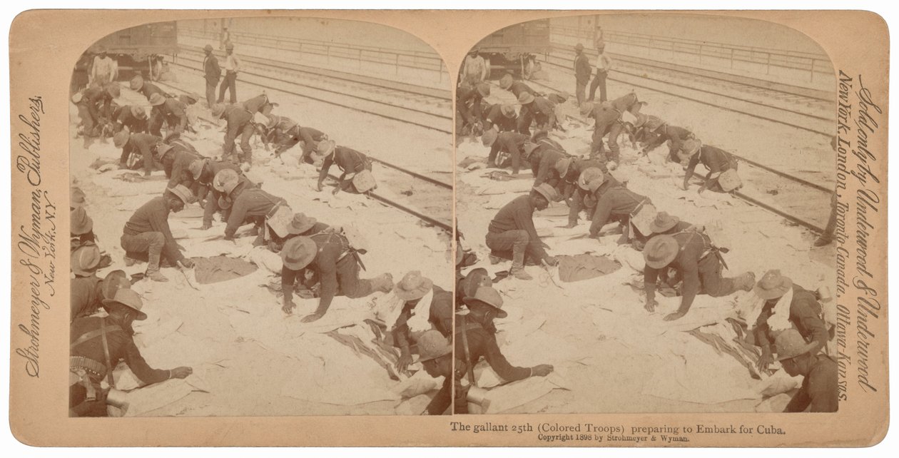 "A 25. vitézek Kubába készülődnek",1898 (fotó) alkotó: Underwood & Underwood