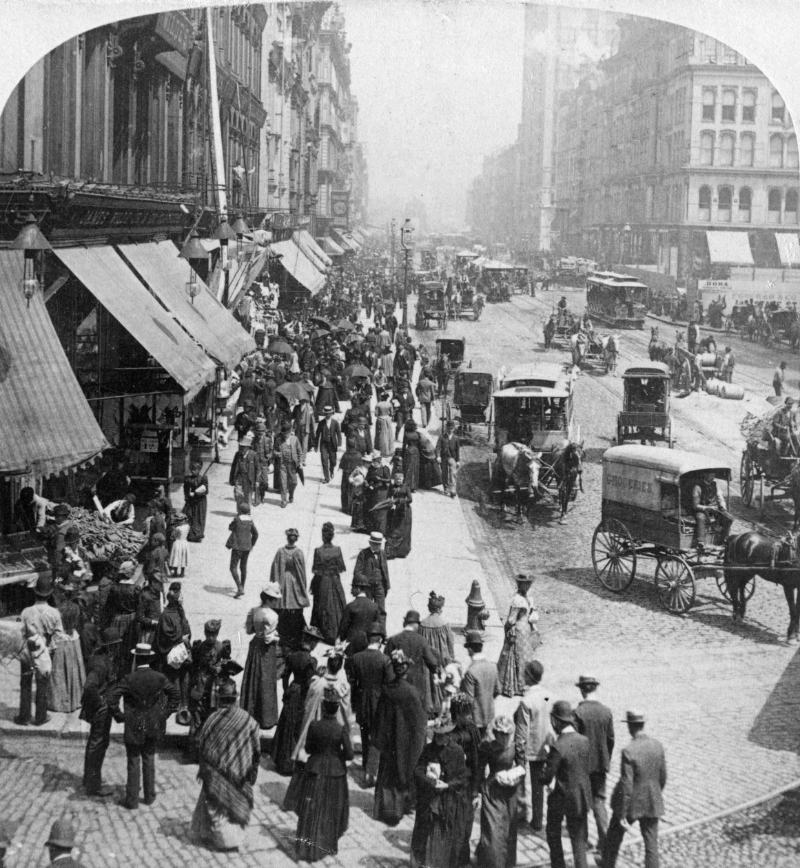Utcai jelenet Chicagóban, Illinois államban, 1896. alkotó: Underwood and Underwood