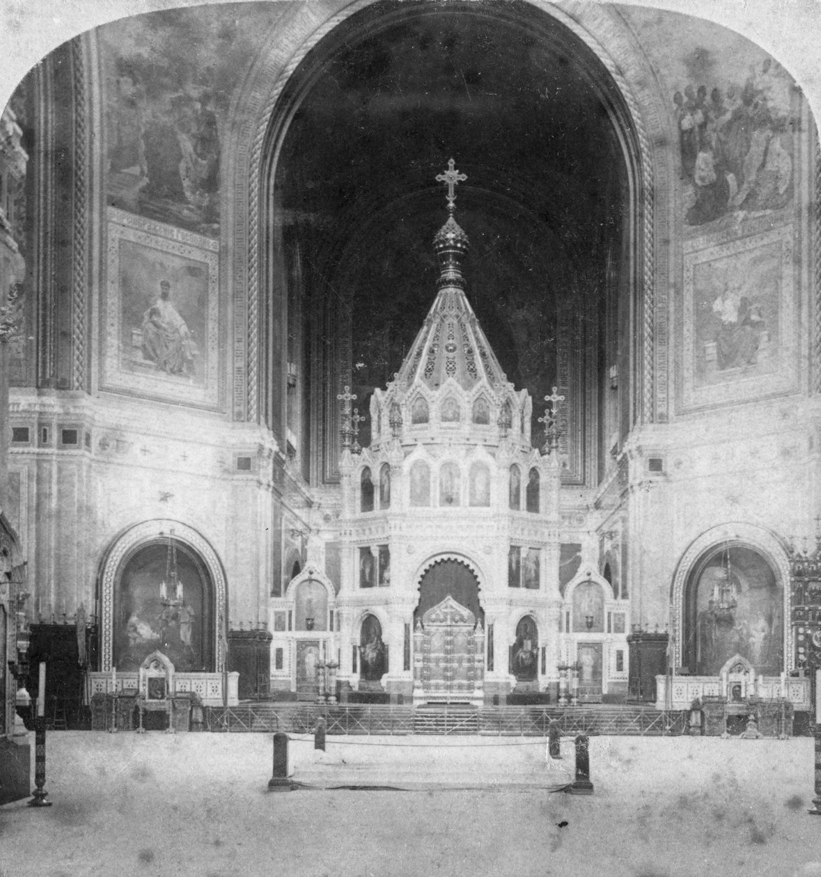 Oltár, Megváltó Krisztus székesegyháza, Moszkva, Oroszország, 1898 alkotó: Underwood and Underwood