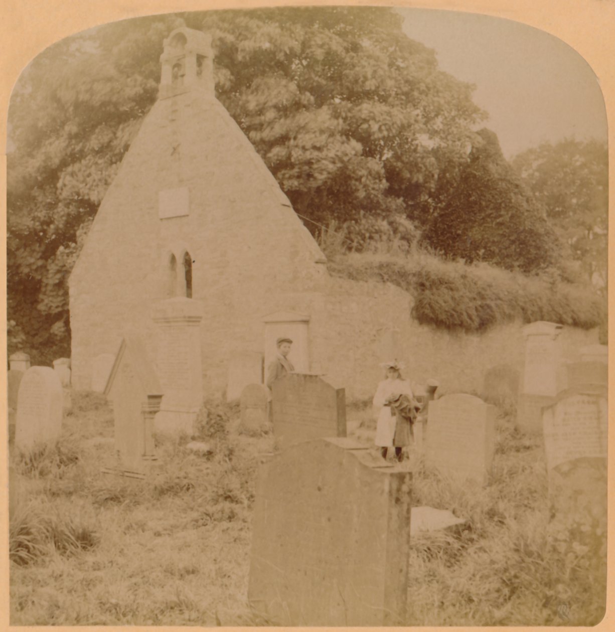 Auld Kirk, Ayr, Skócia, 1897. alkotó: Underwood and Underwood