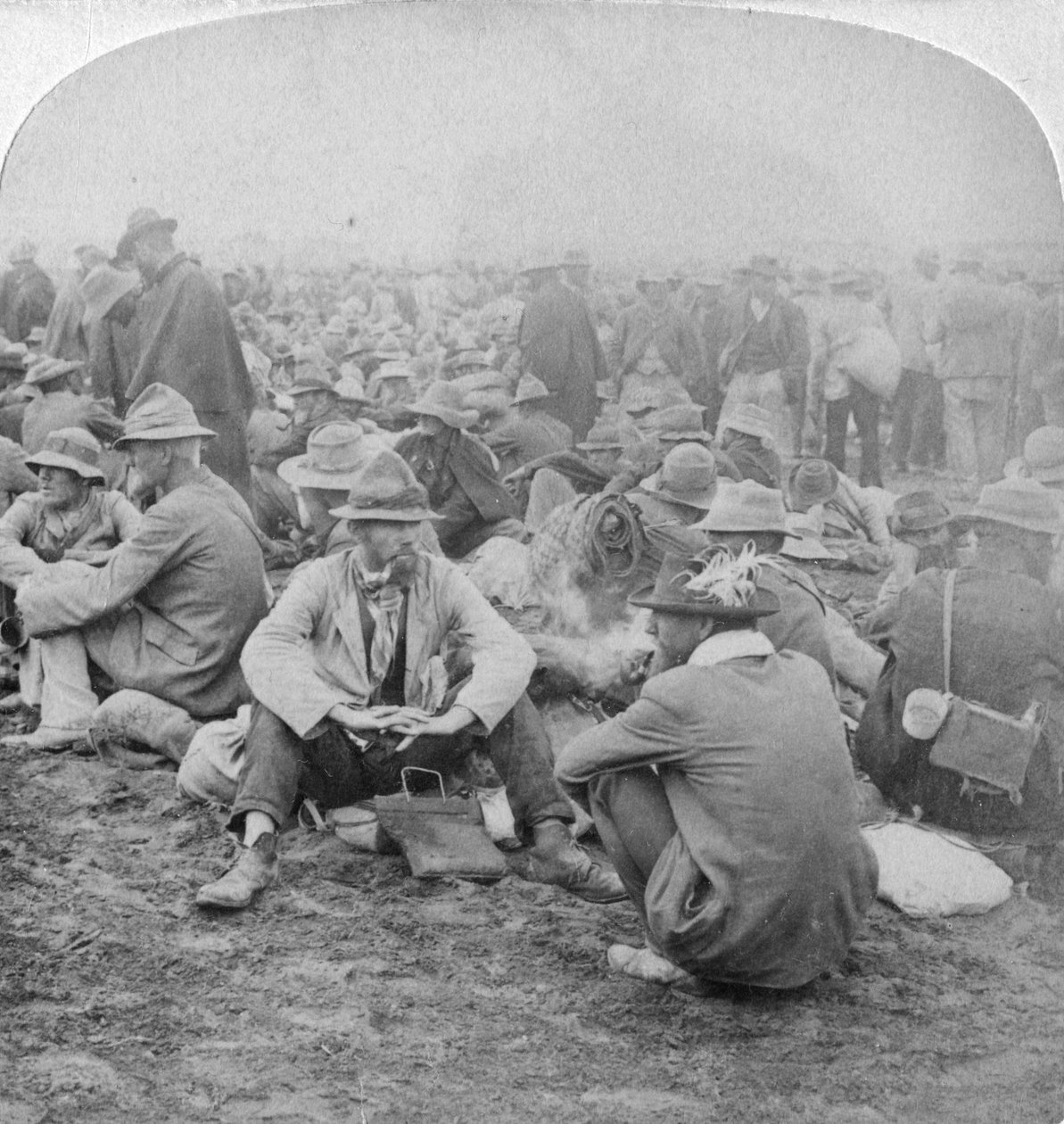 Búr hadifoglyok, Dél-Afrika, 2. búr háború, 1900. alkotó: Underwood and Underwood