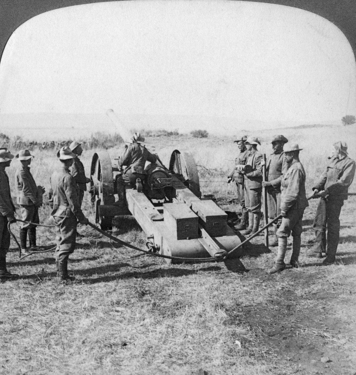 Brit haditengerészeti fegyver, Dél-Afrika, búr háború, 1900 alkotó: Underwood and Underwood