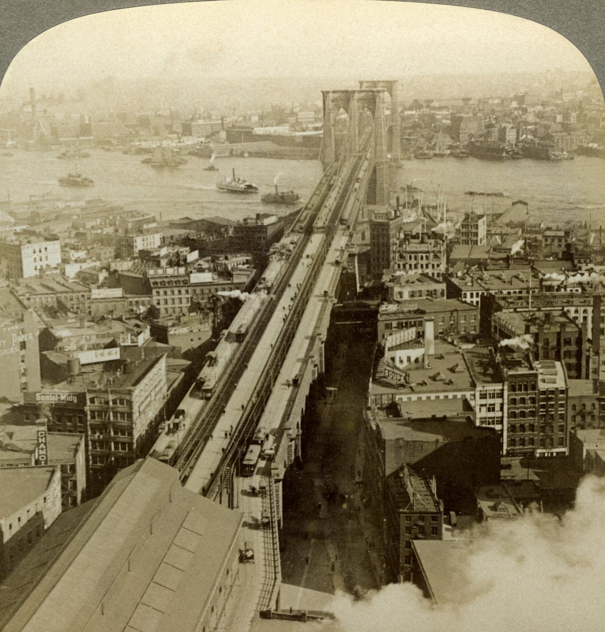 Brooklyn Bridge, New York, USA. alkotó: Underwood and Underwood