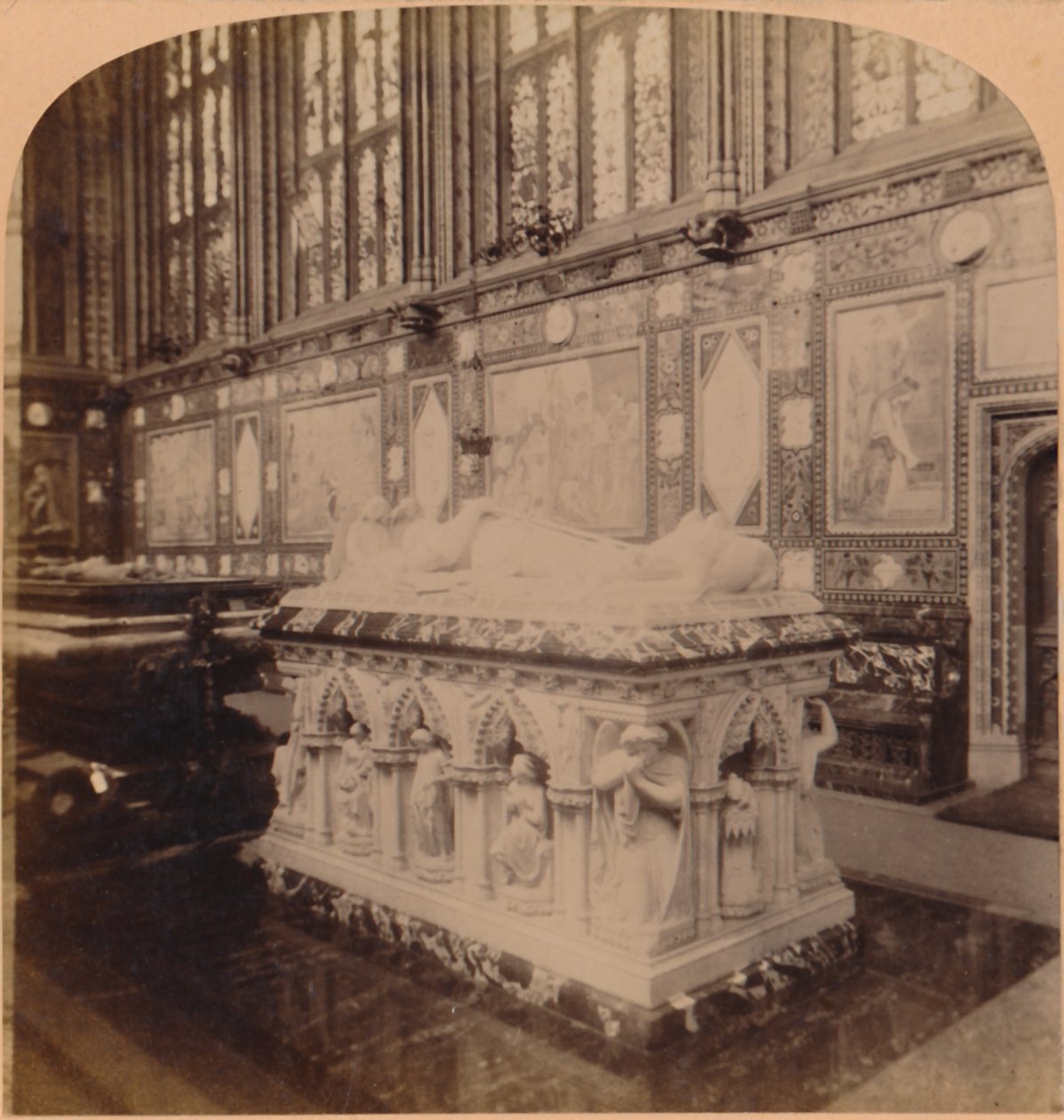 A herceg hitvese kenotáfusa, Albert Memorial Chapel, Windsor, Anglia, 1900. alkotó: Underwood and Underwood