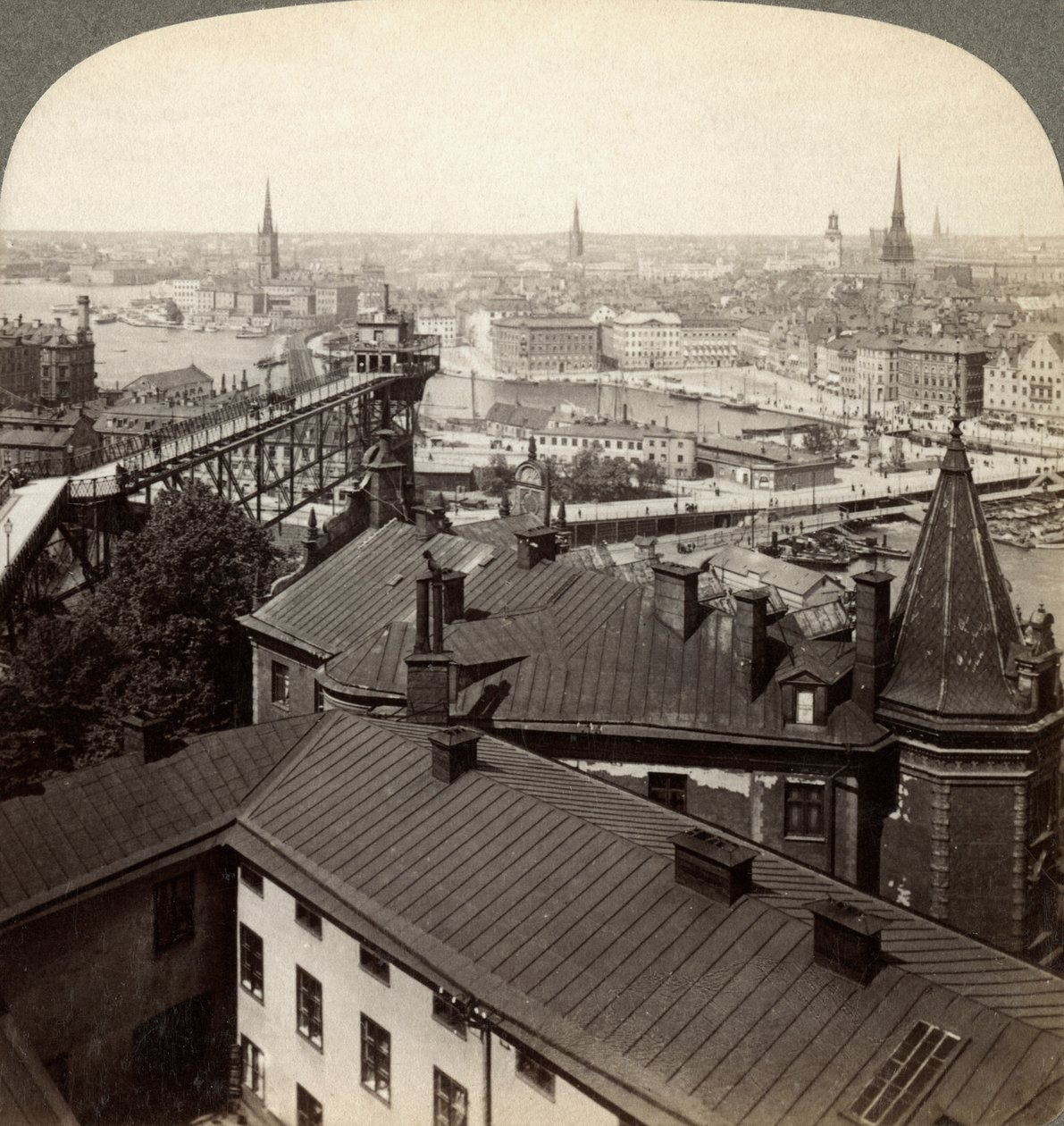 Városkép, Stockholm, Svédország. alkotó: Underwood and Underwood