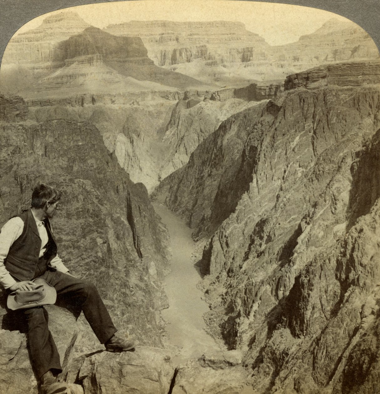 Colorado River, Grand Canyon, Arizona, USA. alkotó: Underwood and Underwood