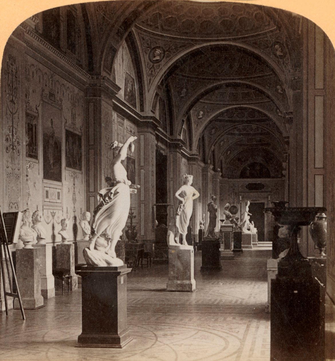 Modern Szobrászat Galéria, Az Ermitázsban, Szentpétervár, Oroszország, 1898. alkotó: Underwood and Underwood