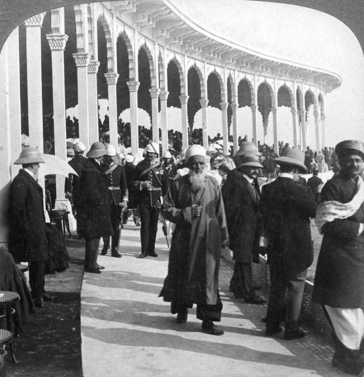 Gyülekező a nagy Durbar Amfiteátrumban, Delhi, India, 1903. alkotó: Underwood and Underwood
