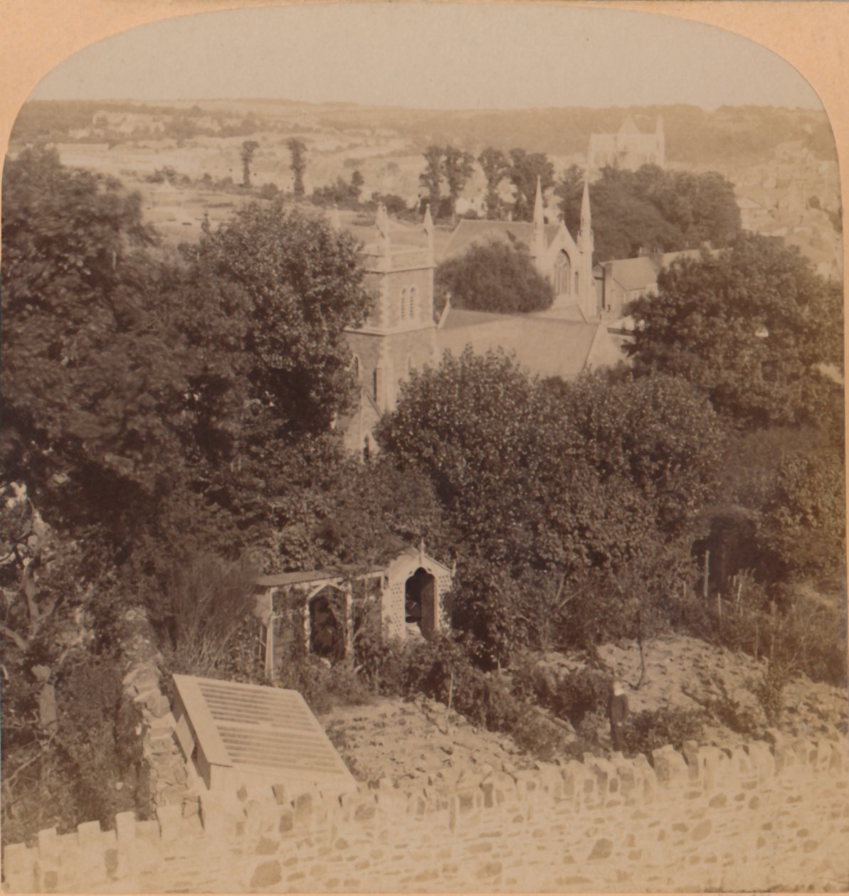 Truro általános képe, Cornwall, Anglia, 1900. alkotó: Underwood and Underwood