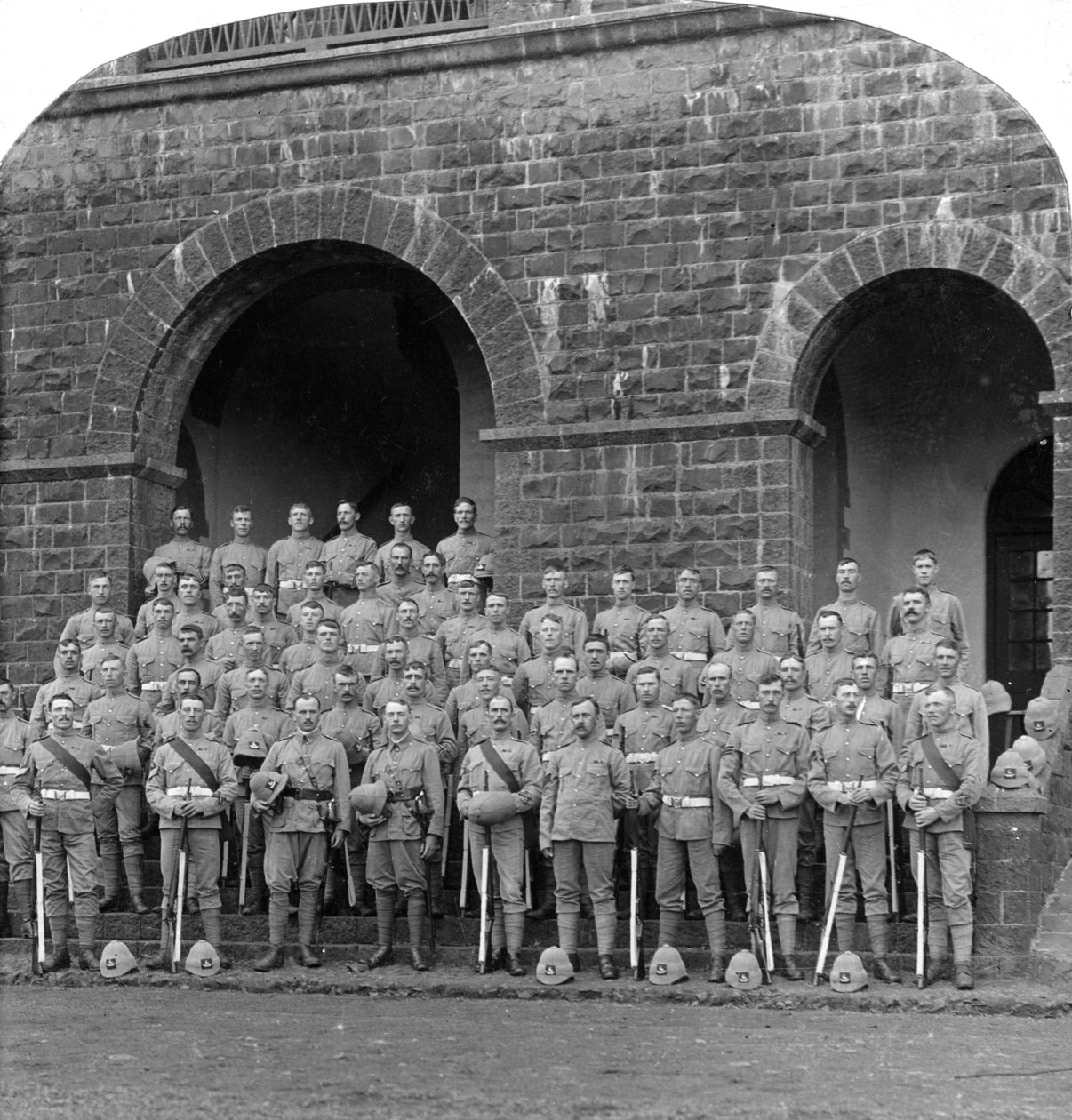 H Company, Royal Warwickshire Regiment, Belgaum, India, 1900-as évek. alkotó: Underwood and Underwood