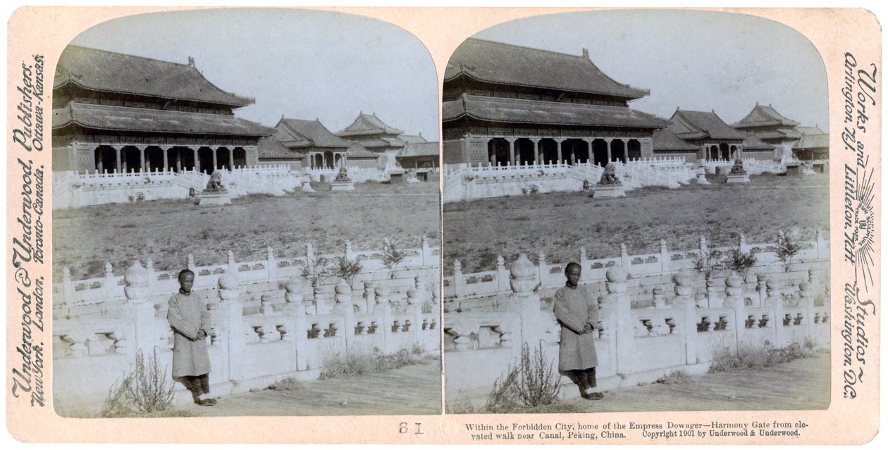 A császárné háza, Peking, Kína, 1901. alkotó: Underwood and Underwood