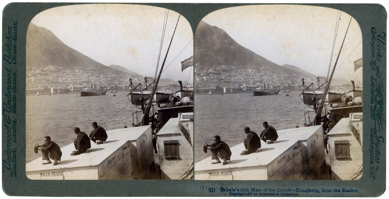 Hongkong a kikötőből, 1901 alkotó: Underwood and Underwood