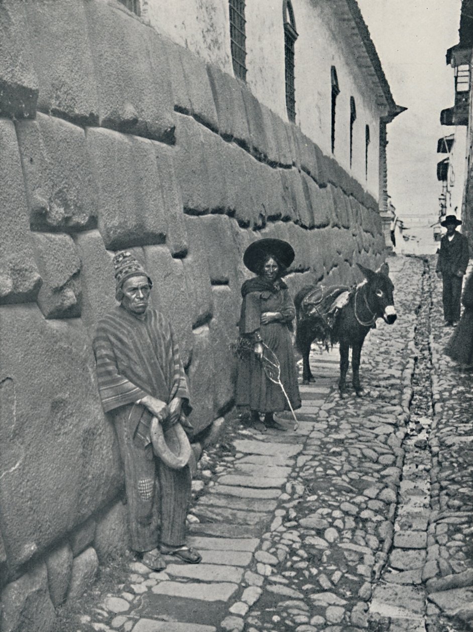 Inka falazat, Cuzco, 1916 alkotó: Underwood and Underwood