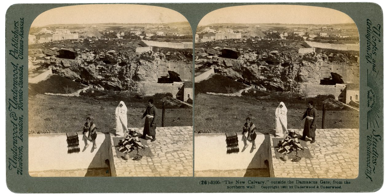 Jeruzsálem a Damaszkusz-kapu felől nézve, Palesztina, 1901. alkotó: Underwood and Underwood
