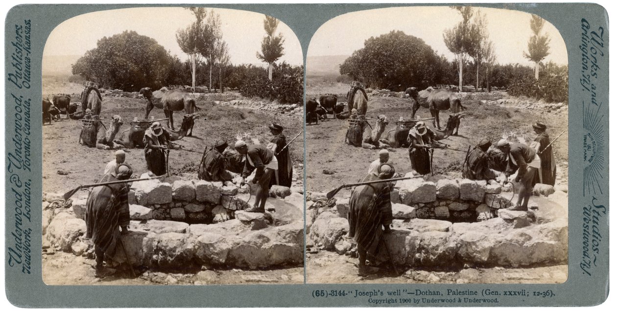 Josephs Well, Dothan, Palesztina, 1900. alkotó: Underwood and Underwood