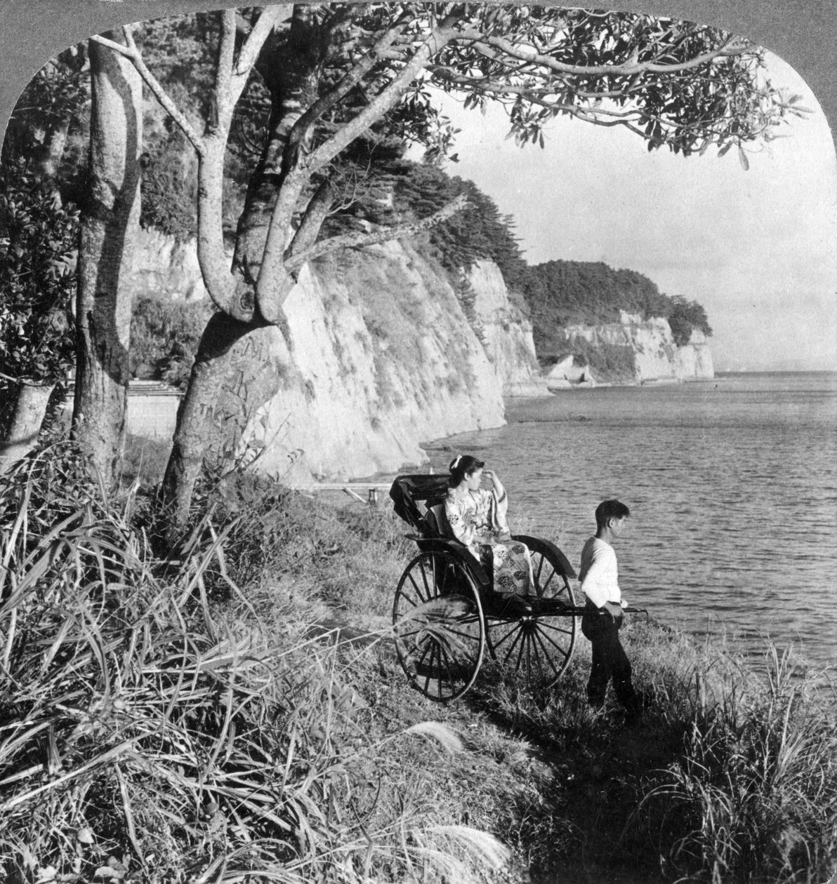 Kelet felé nézve a Mississippi-öböl felett, Yokohama közelében, Japánban, 1904. alkotó: Underwood and Underwood