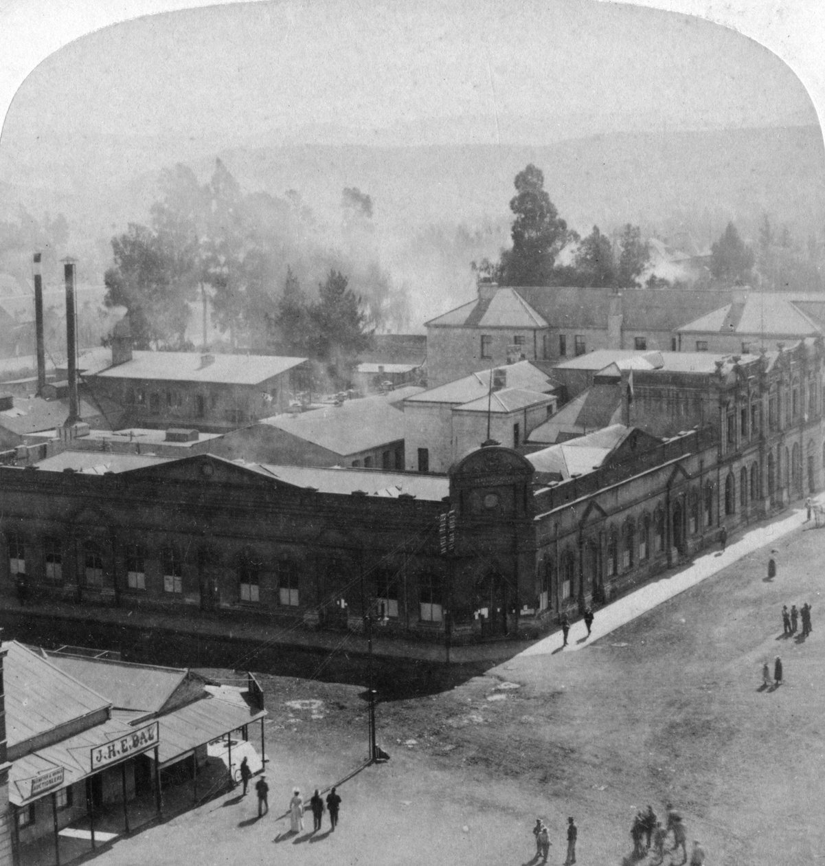 Északnyugatra nézve a Daspoort-hegységre, Pretoria, Dél-Afrika, 1901. alkotó: Underwood and Underwood