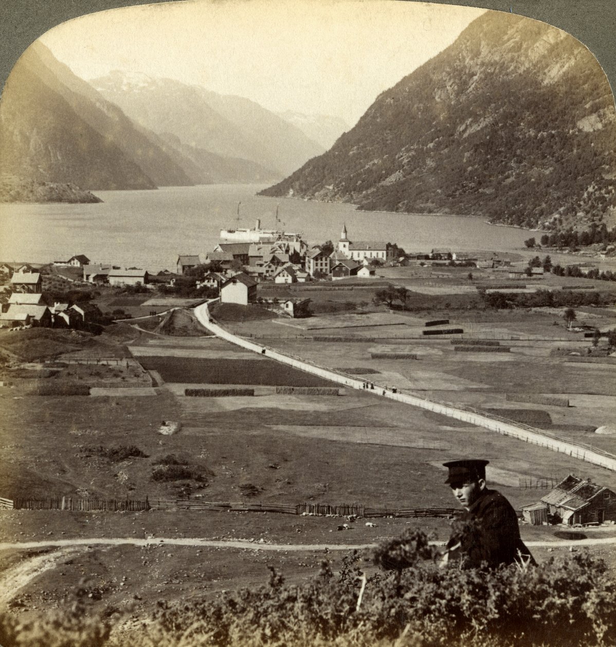 Odda, Hardangerfjord, Norvégia. alkotó: Underwood and Underwood