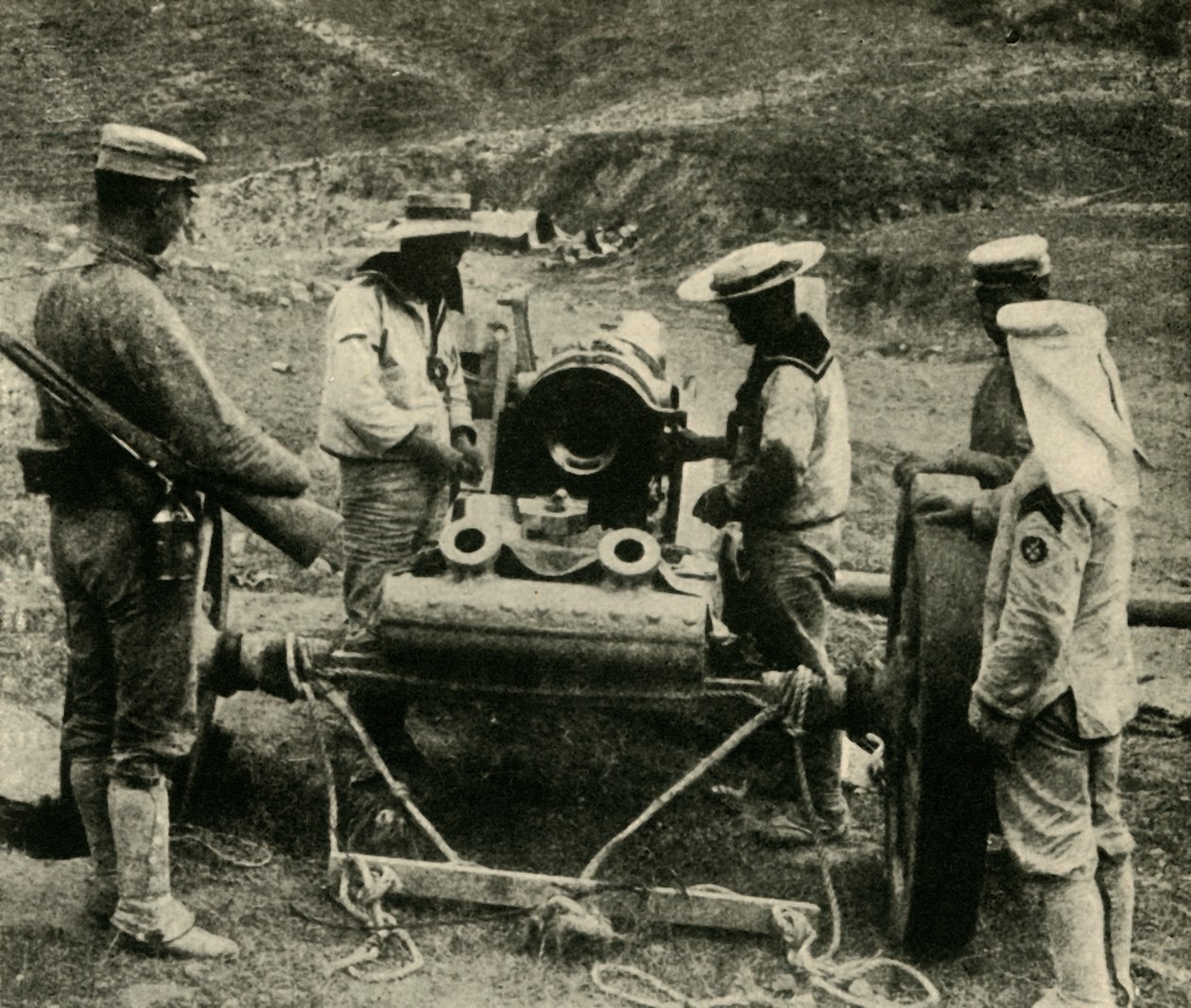Szövetségeseink a Távol-Keleten: Japán tengerészek..., 1914-1918, c1920. alkotó: Underwood and Underwood