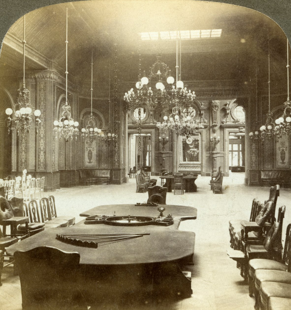 Rulett szalon, Monte Carlo, Monaco. alkotó: Underwood and Underwood