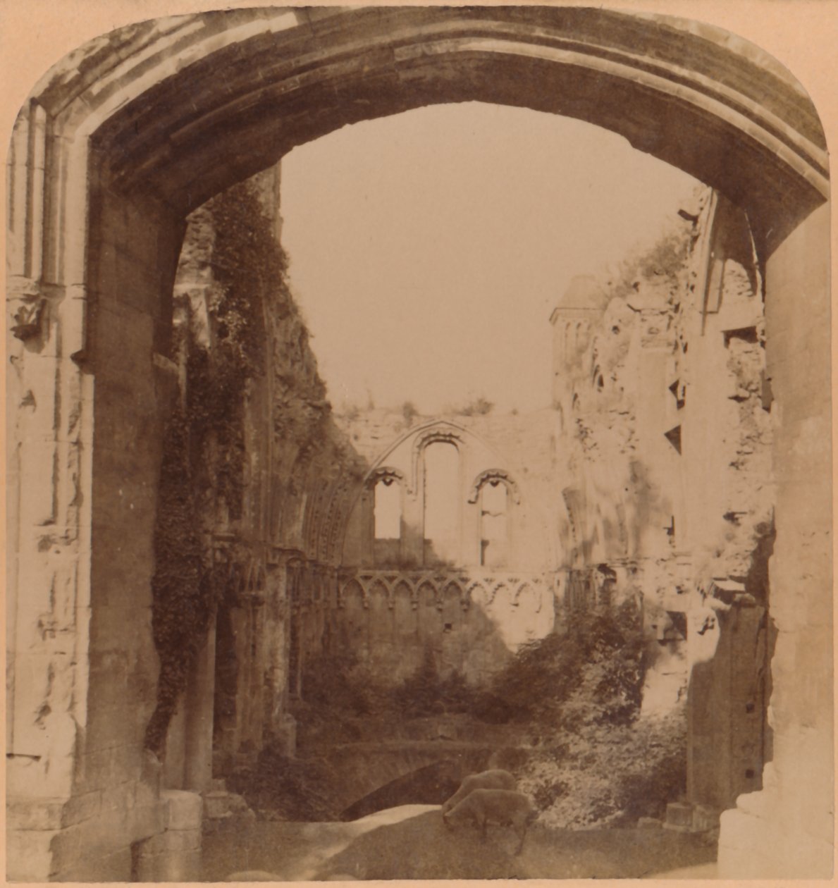 St. Josephs Chapel, Glastonbury Abbey 6th Century, 1900. alkotó: Underwood and Underwood