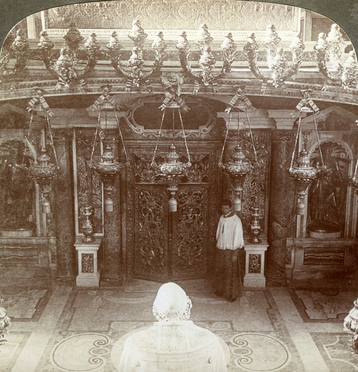 Szent Péter sírja, Szent Péter-bazilika, Róma, Olaszország alkotó: Underwood and Underwood