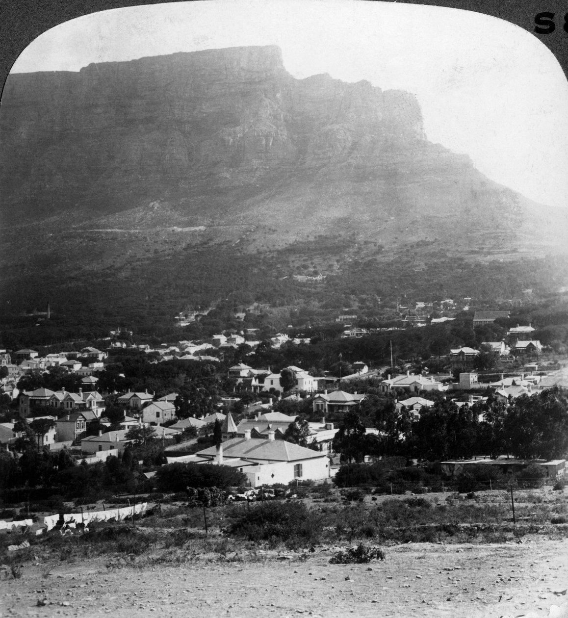 Table Mountain, Fokváros, Dél-Afrika. alkotó: Underwood and Underwood
