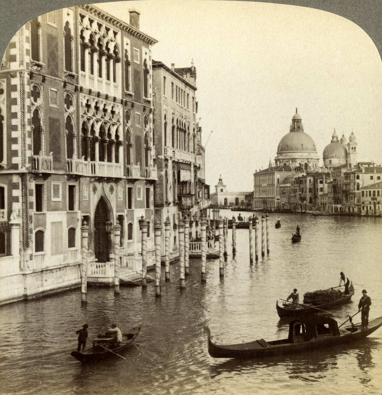 A Canal Grande, Velence, Olaszország. alkotó: Underwood and Underwood